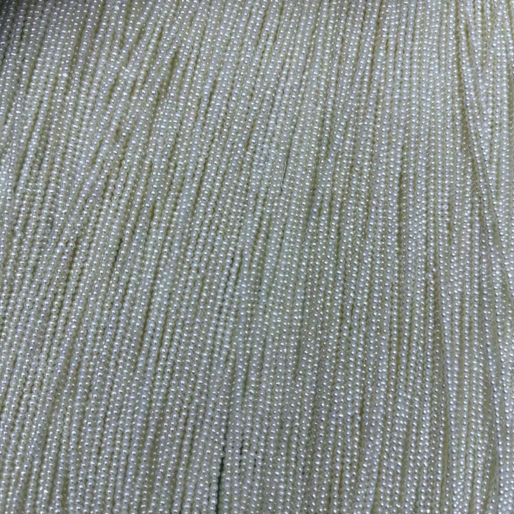 1String, White Natural Freshwater Pearls Beads for Jewelry Making DIY Crafts (Beads 2.5-3mm, Length 36cm)