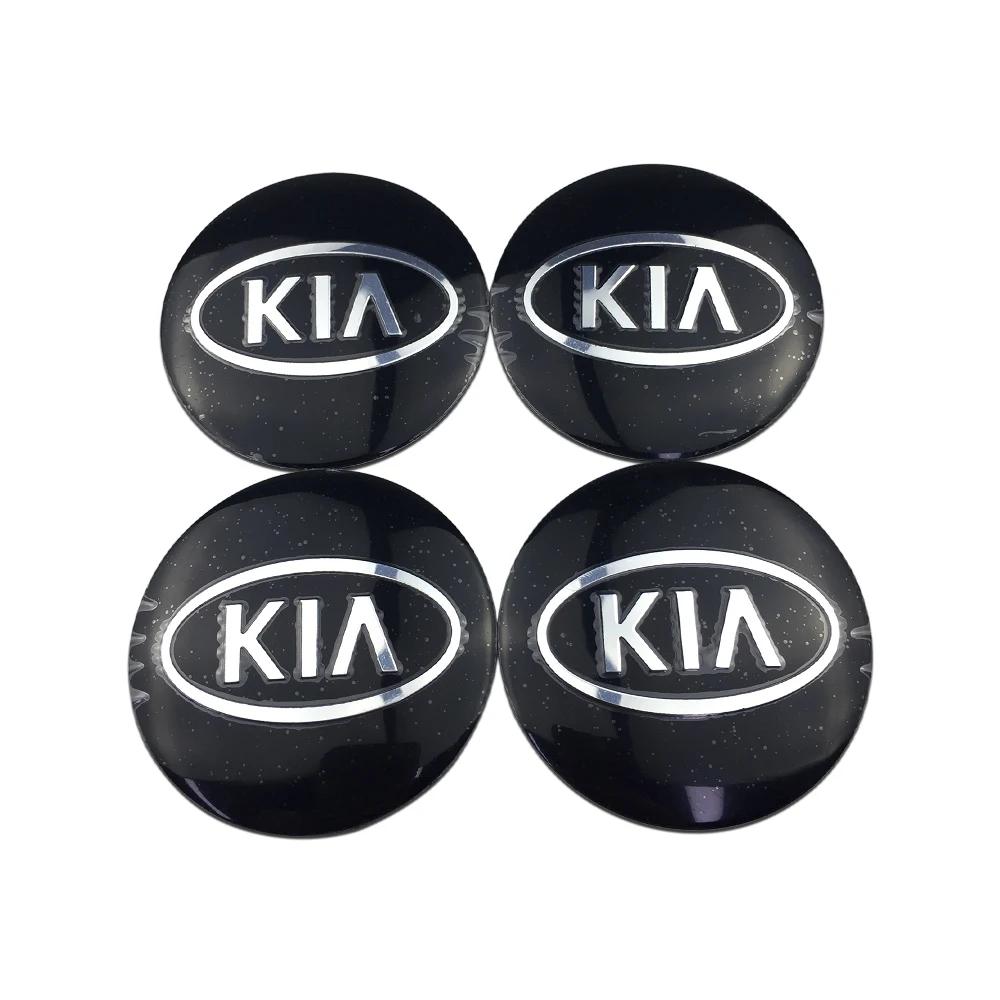 AABJA1 4pcs Car Wheel Center Hub Sticker Decal for KIA K3 K5 Sorento Ceed Picanto Forte Optima Stinger Sportage R Rio Soul Accessories