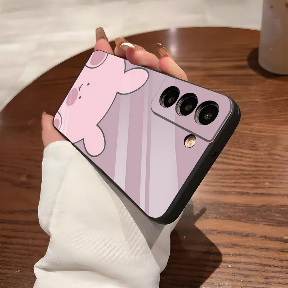 Cute A-Asamimichan Phone Case For Samsung S26 S25 S24 FE S23 S22 S21 Plus S20 Ultra Note20Ultra Black Soft Shell