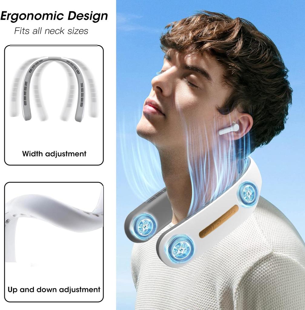 4000mAh Rechargeable Portable Neck Hanging Air Conditioner Cooling Without Blades