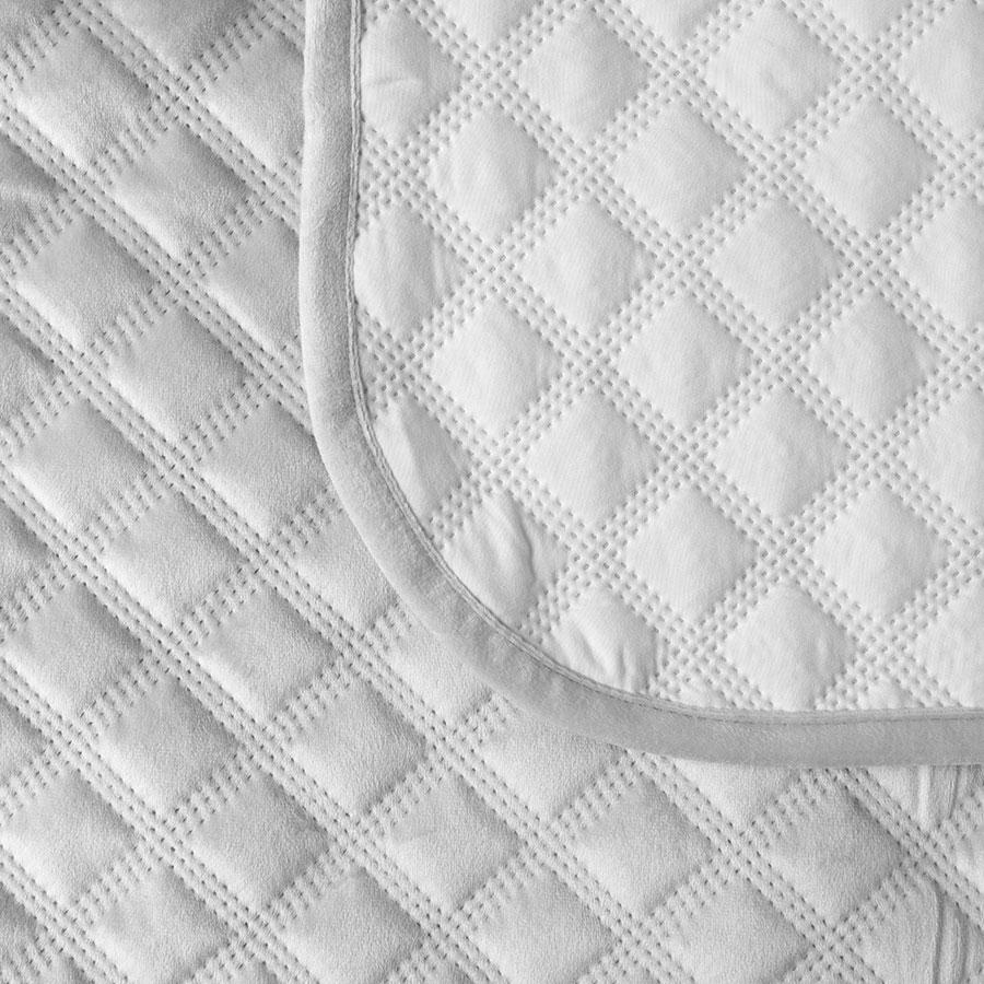 Velvi Decorative Bedspread - Gray Geometric Pattern - 170X210Cm