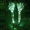 Exquisite Lighted Skeleton Hand Props Handmade Plastic Glowing Skeleton Hand Weatherproof Battery Operated