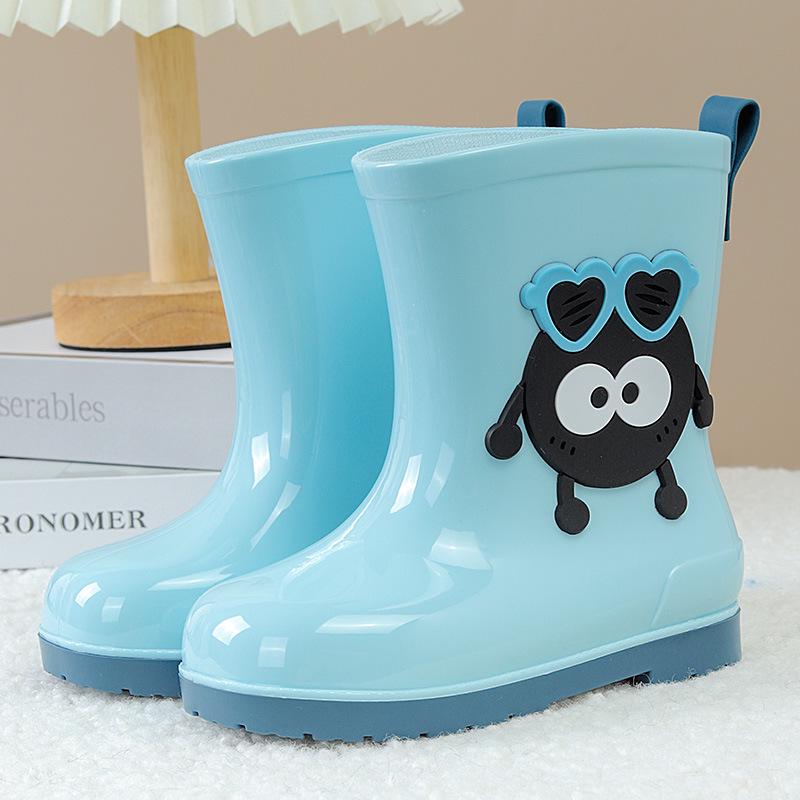 Children's Cartoon Rain Boots: Non-Slip, Water-Resistant Rubber Shoes for Toddlers and Kids, All-Season Wear