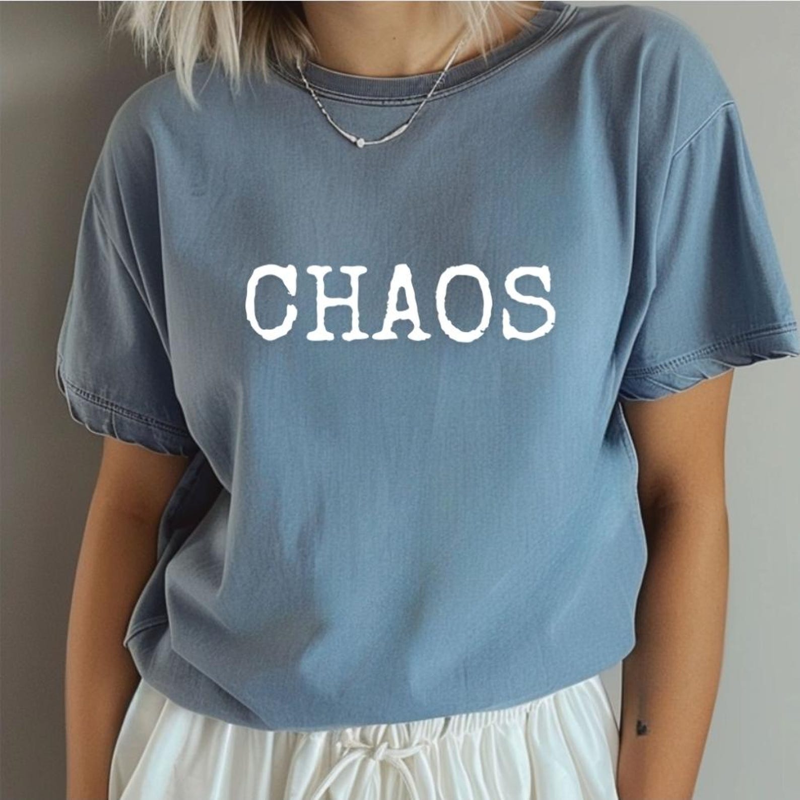 Chaos Shirt, Minimalist Graphic Tee, Grunge Aesthetic T-Shirt, Gothic Streetwear Shirt, Edgy Unisex Tee, Vintage Style Top S