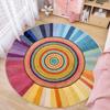 Rainbow Round Carpet Living Room Bedroom Carpets Lollipop Bedside Foot Mat Fluffy Soft Rug Home Decoration Rugs  Alfombras