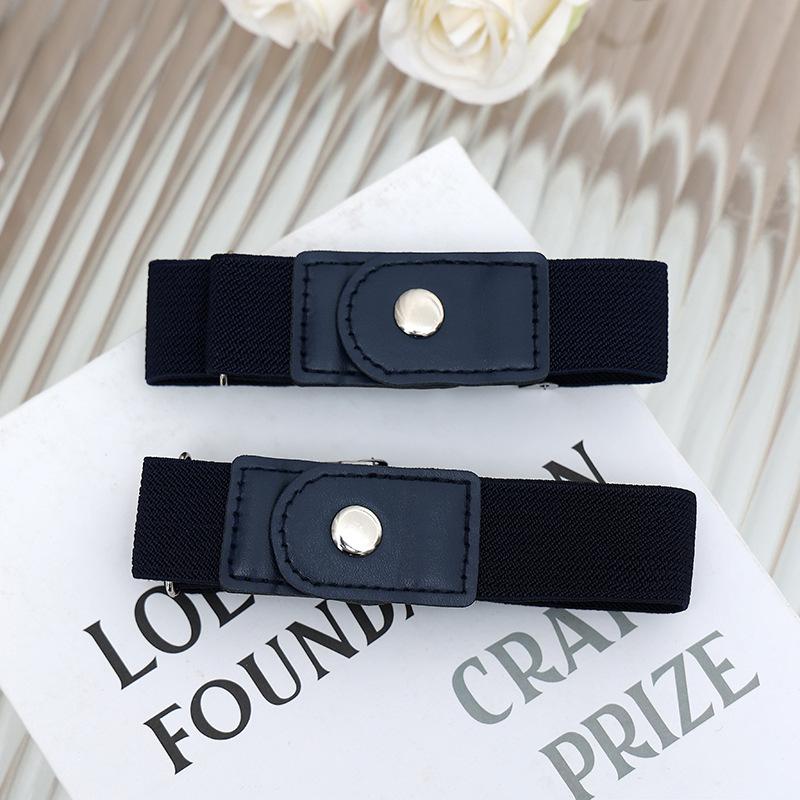 Adjustable Elastic No Buckle Belt Buckle Free Comfortable Stretch Waistband Invisible for Jeans Dresses Work and Casual Wear