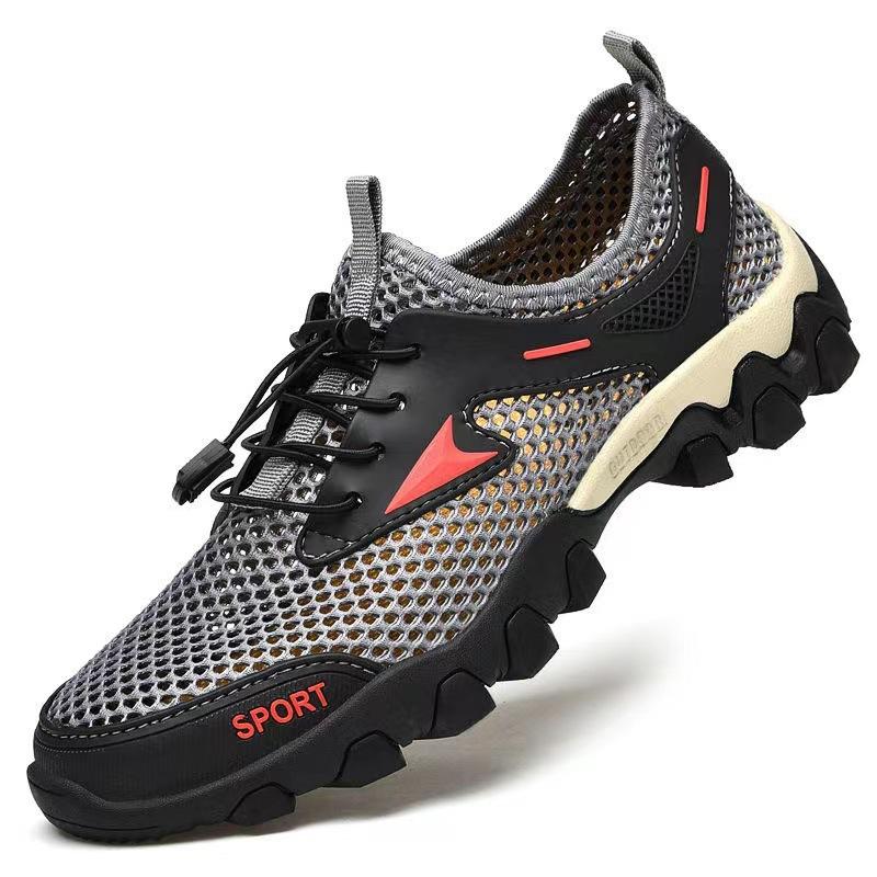 

Hiking shoes mesh shoes breathable tide and wading shoes men s sports and leisure tide shoes one pedal outdoor mountaineering Shuoxi shoes 44