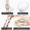 JSDUN 8842 Swiss Quartz Watch for Woman Elegant Luxury Ceramics Steel Strap Fashion Oval Diamond Dial Women's Waterproof Watches
