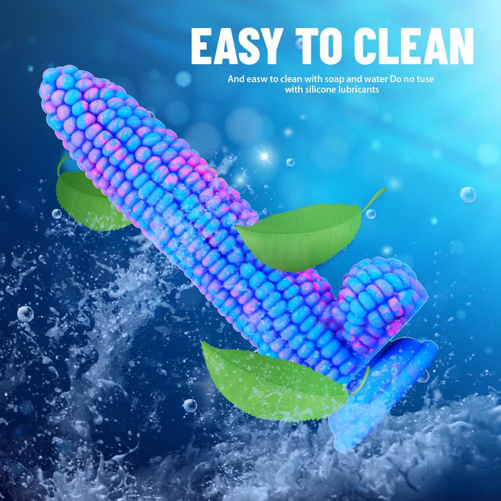 Dildo & Plug Anale con Texture Realistica di Mais in Silicone