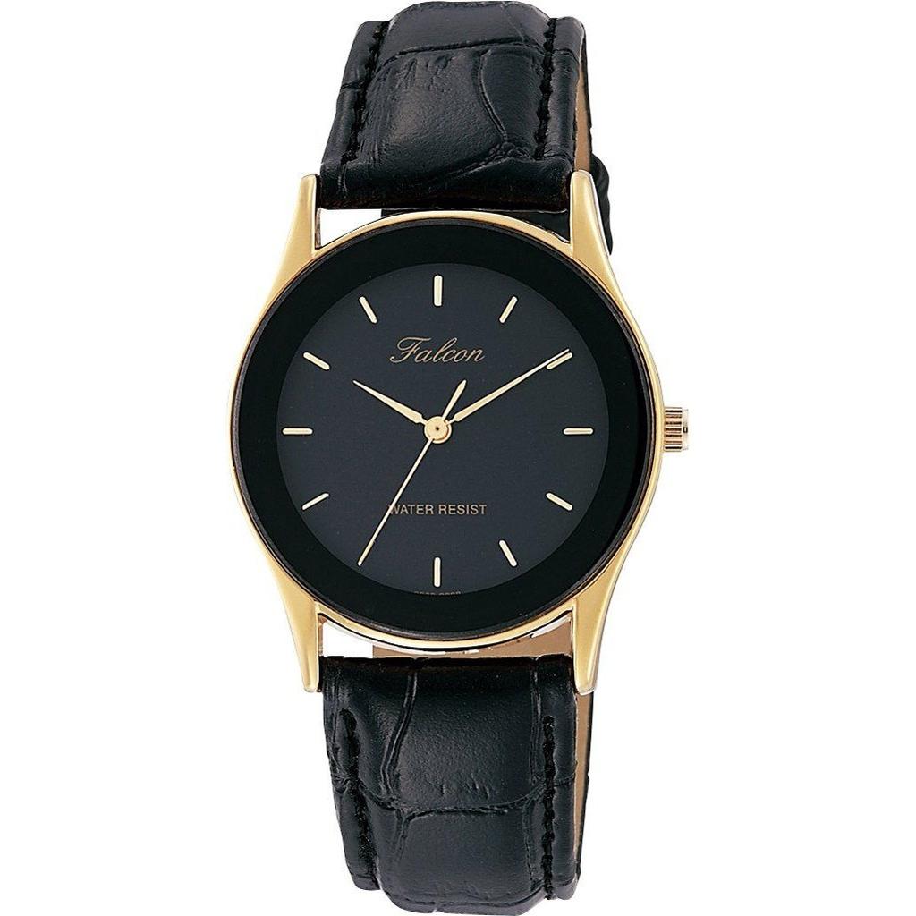 Citizen QQ Wristwatch Analog Waterproof Leather Belt QA36-102 Mens Black