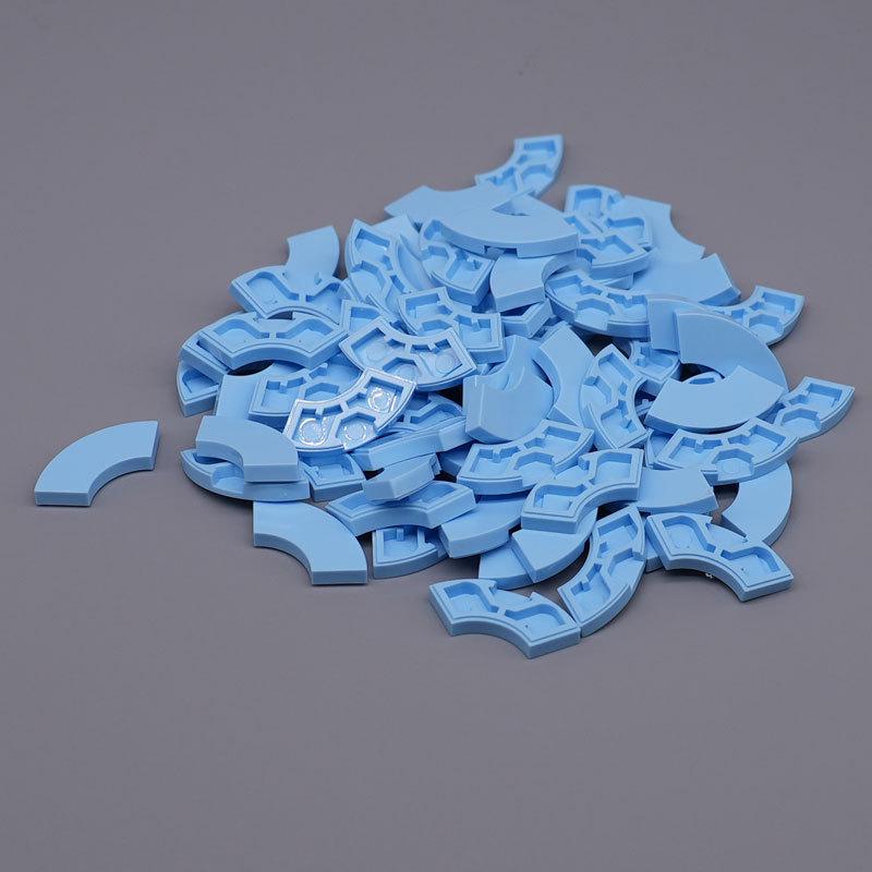 Curved Light Panel Building Blocks with Particle-Filled Ball - 100g, Compatible with 27925 Parts