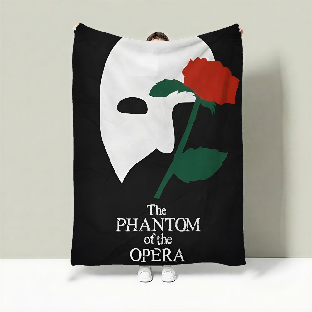 Musical T-The Phantom of the Opera Throw Lightweight 240g Flannel Blanket Soft Skin-friendly for Summer Cooling 130x150cm