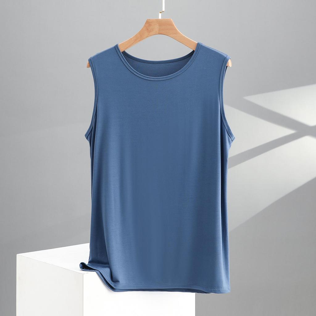 Herren Schnelltrocknendes Modal Eis-Seide Ärmelloses Tanktop für Sommer-Fitness