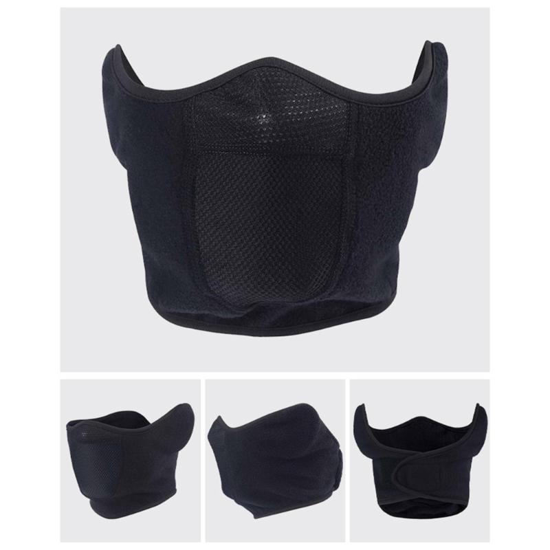 Winter Ski Face Mask Windproof Biking Face Cover Cold Weather Breathable Fleece Half Mask For Cycling and Commuting