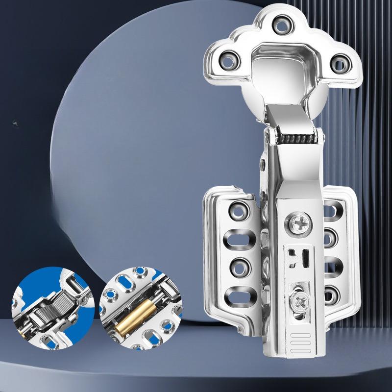 1Pc 304 Stainless Steel Thickened Hinge for Wardrobe Cabinet Door Heavy Duty Airplane Pipe Spring Bending Hydraulic Buffer Hinge