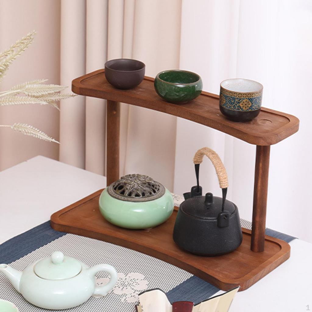 2 Tier Desktop Organizer for Office And Home Use with Makeup Spice Storage