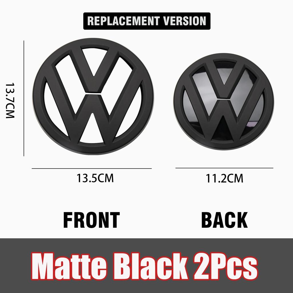 1/2 Piezas Para Volkswagen VW Golf 7 MK7 2014 2015 2017 2016 Coche Parrilla Delantera del Capó Cubierta del Emblema del Maletero Trasero Insignia de Repuesto