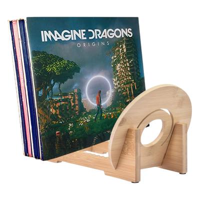 Vinyl Record Organizer Bamboo Display Stand För 50+ LP-musikalbum Visa LP-skivor | Display Vinyl Records Portable Record Stand