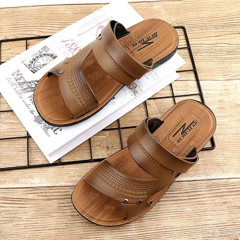 Men's Non-slip High-quality Casual Sandals Korean Style Beach Dual-use Slippers Summer Lightweight Hollow Breathable Sandals