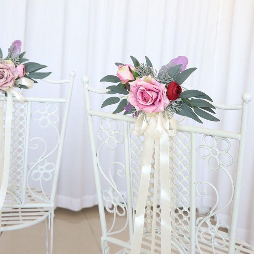Ruban Voiture Mariage Floral Romantique Décoration Nœud Mariage Fleur Cérémonie Décor Fête