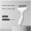 Pet Detangling Comb - Stainless Steel Grooming Tool for Cats & Dogs, Anti-Tangle Shedding Brush with Thinning Function