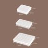 Grid Compartment Jewelry Storage Box Transparent Clear Multi-Grid Design Earring Display Case Plastic Material