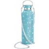 Farigrut Diamond Water Thermos, Bling Rhinestone Stainless Steel Thermal Bottle, Stainless Steel Insulated, Sparkling Diamond with Chain for Women (Bl