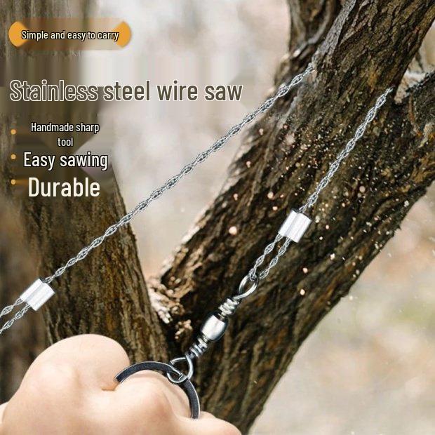 Newbie Deal: Steel Wire Rope Hand Saw - Outdoor Survival Equipment