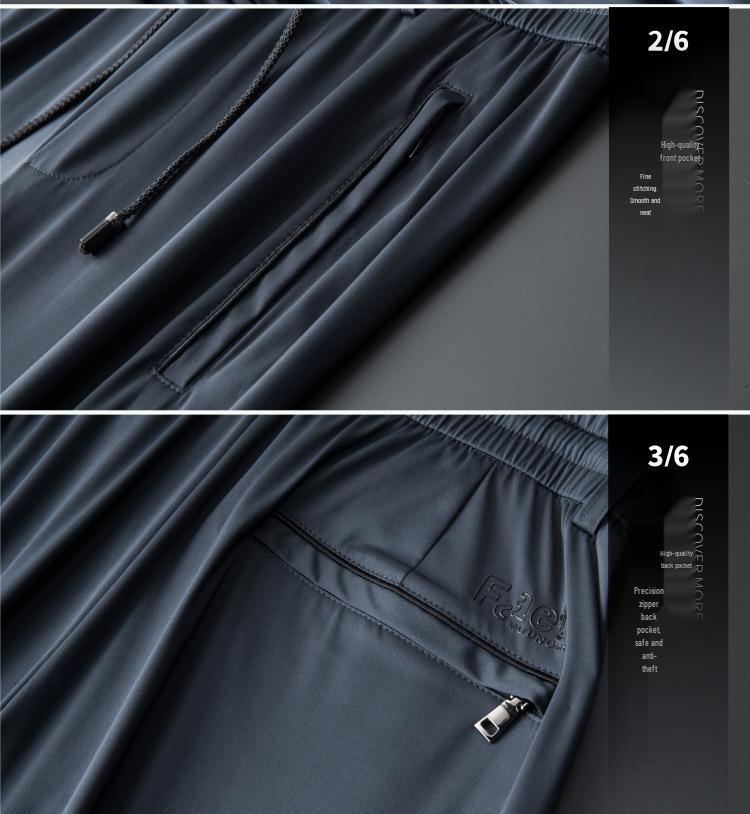 Men's Ultra-thin Light Luxury Ice Silk Short Sleeve Suit - Business Casual Two-Piece Set