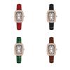 Small green watch ladies watch female niche pigeon egg Internet celebrity rhinestone gypsy female watch