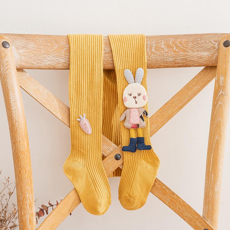 

Girls Color Block Pantyhose and Leggings - Baby Cotton Candy Footed Socks M 100-115cm