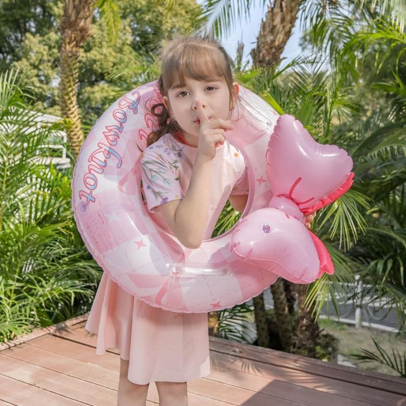 Inflatable Pool Float Bowknot Swimming Hoop Swimming Pool Float Rings Bowknot Swimming Rings Toy Inflatable Float Rings