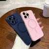 For iPhone 16 Pro Max Luxury Liquid Silicone Magsafe Magnetic Phone Case For iPhone 12 13 14 15 16 Plus Lens Protective Cover