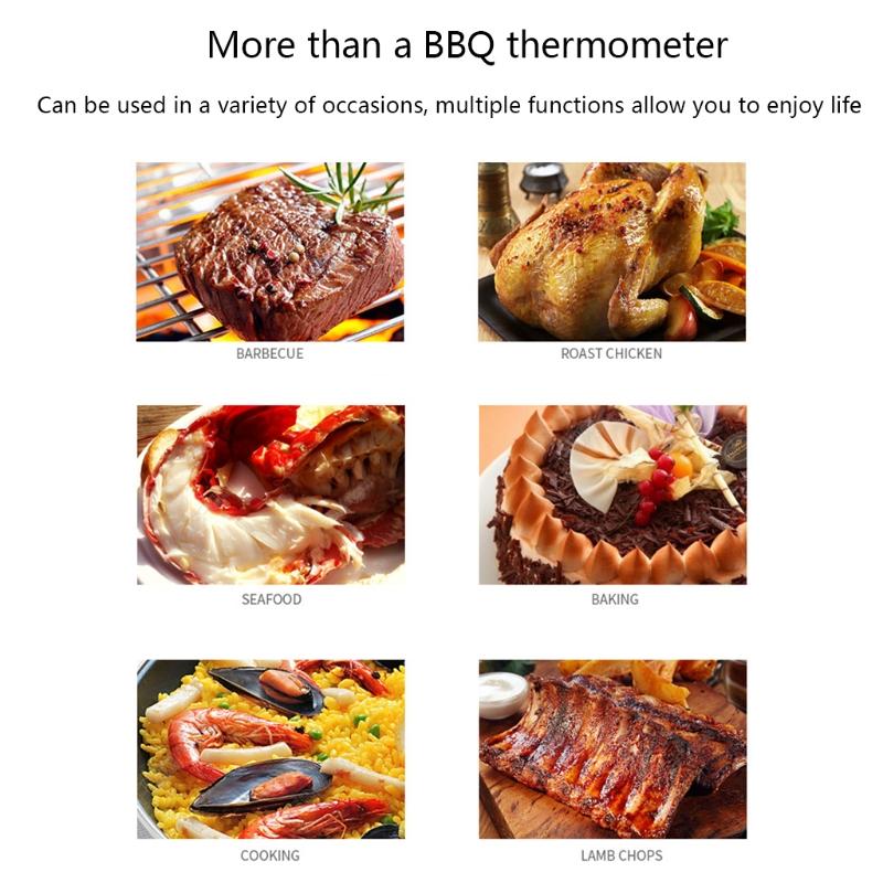 Digital Meat Thermometer Fork Grilling & Barbecue Fast Instant Read Electronic with Ready Alarm Quick Accurate