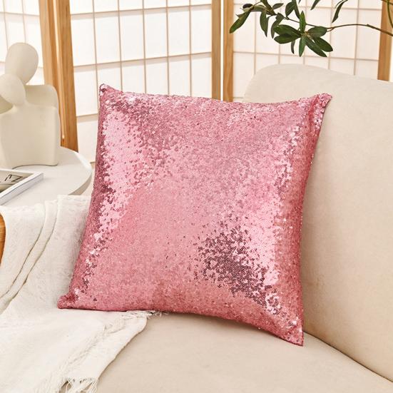 Sequin Pillow Case Shiny Sparkling Throw Pillow Cover Gold/Silver/Red Decorative Pillowcase for Couch Bed Sofa Party