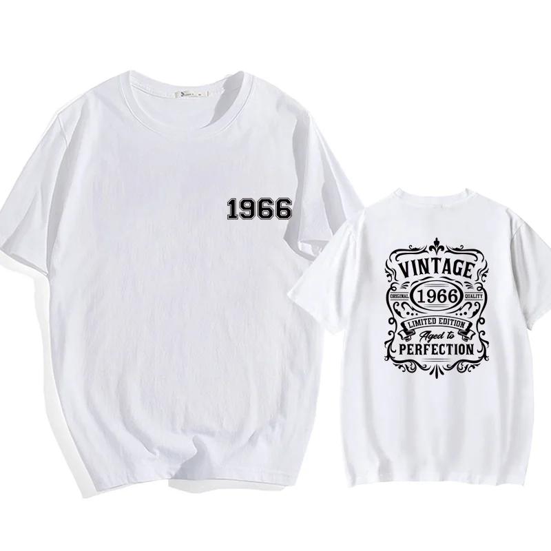 

Футболка унисекс Классика Винтажа 1966 Ограниченная Серия Модная Крутая 1966 Футболка с Круглым Вырезом Повседневная Футболка Топы M