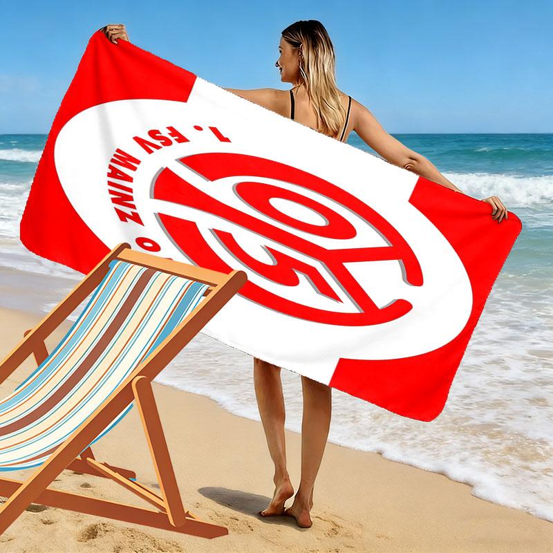 Mainz Heroes Print Beach Towel, Large Soft Quick Dry Towel for Beach Camping Swimming
