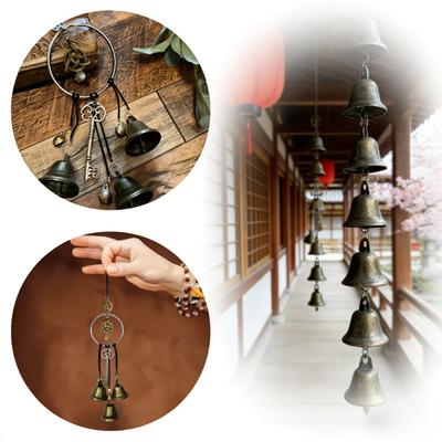Metal Wind Chime Classic Iron Bell Hanging Decor for Garden Patio Yard Balcony Wall Outdoor Home Art Wind Home Decoration
