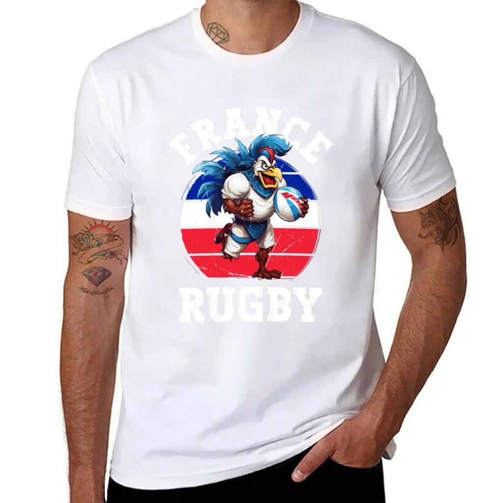 Rugby France 2023 Rooster Rugby Ball Player Fan T-Shirt vintage anime shirt cute tops new edition big and tall t shirts for men