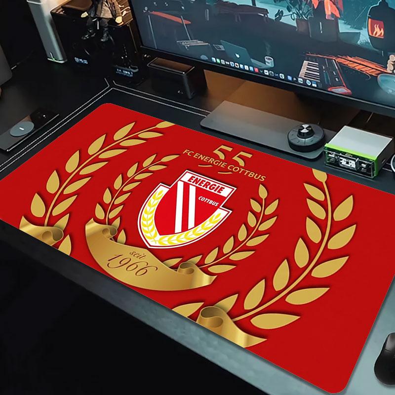 FC Energie Cottbus Large Size Mouse Pad Large Gaming Table Cushion Non-slip Laptop Tablet Big Mousepad XXL Mat Mini PC Playmat With Lock Edge