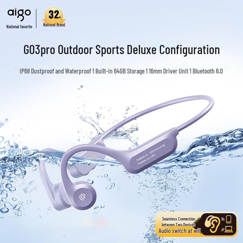aigo G03PRO Bone Conduction Sports Headphones