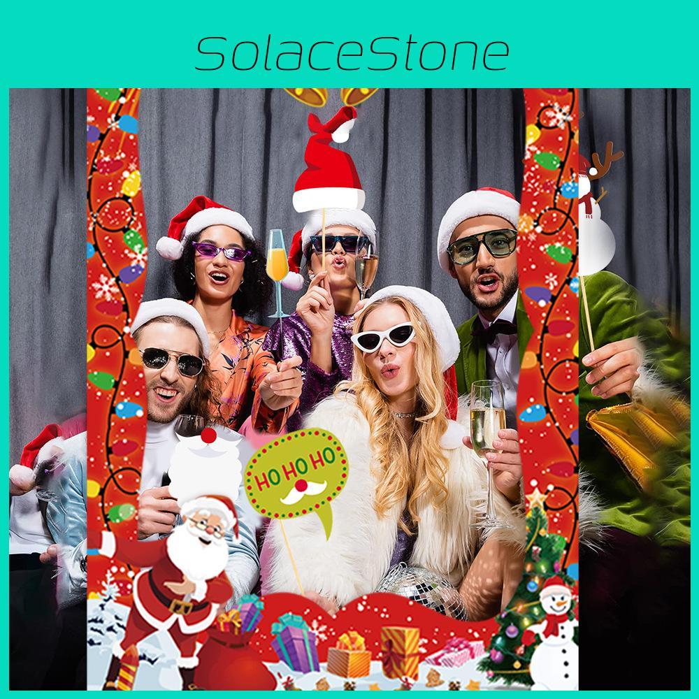 Decor Scene Christmas Paper Photo Frame Prop For Kids Adults Pictures Holiday