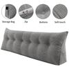 Rückenkissen Langes Keilkissen Lendenkissen 120/140/160/180/200cm, Für Bett Sofa Lesekissen Kopfteilkissen
