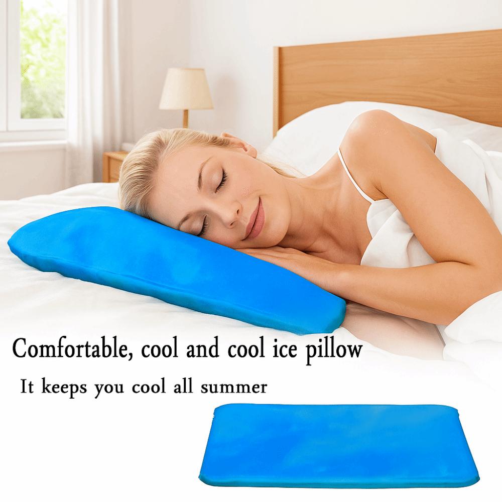 Refillable Cooling Ice Pillow PVC Ice Cushion Multifunctional Ice Cold Pillow Sleeping Aid