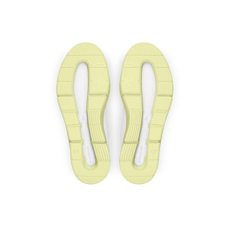 On Roger Synthetisches Leder N-Slip Abriebfest Leicht Low-Top Sneakers Damen Sneakers Weiß Grasgelb 48.98958