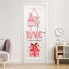 Valentines Day Door Hanger Paperboard Hanging Sign Decors Door Decorations Outdoor Indoor Wall Decors Party Supplies