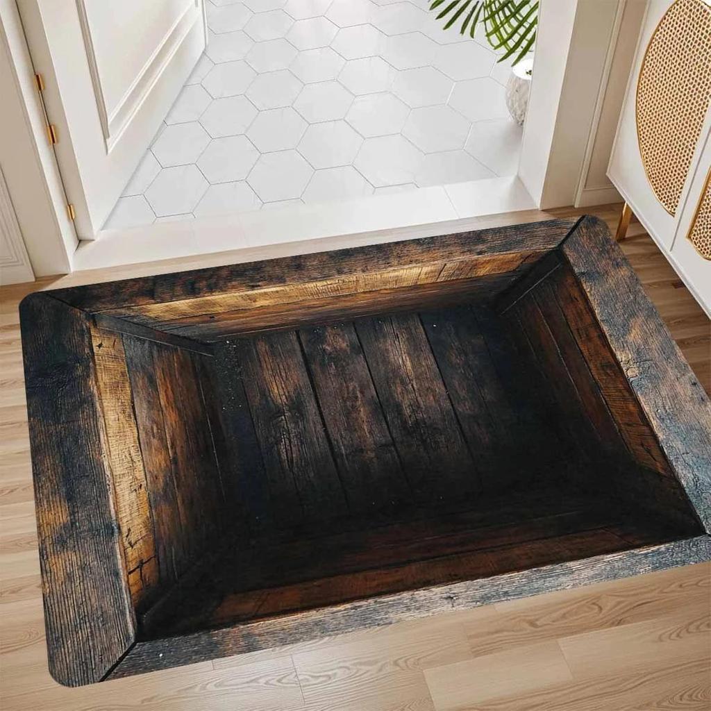 Retro 3D Visual Diatomaceous Earth Bathroom Floor Mat - Entrance Hallway Doormat