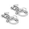 2PCS Snap Shackle 316 Stainless Steel Quick Release High Strength Universal for Sailboat Rigging 87mm