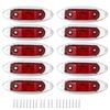 10pcs 3LED Side Marker Light Waterproof Dustproof Piranha Lamp for Truck Trailer LorryRed