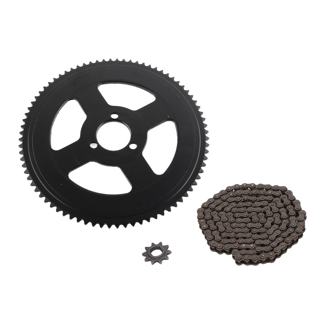 Chain and Sprocket Kit 80T 25H 34mm 3 Holes Sprocket 10T H Hole Chain Sprocket 146 Links Chain